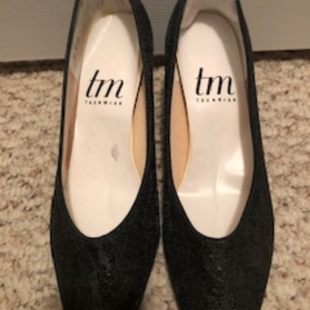 Black Satin Pumps